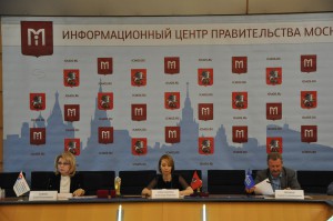 Александра Александрова на пресс-конференции