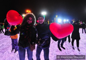 В выходные в Москве прошли празднования Дня святого Валентина 
