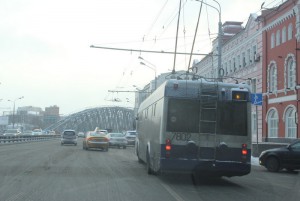 Один из троллейбусных маршрутов в ЮАО