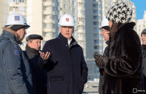 Мэр Москвы Сергей Собянин осмотрел ход строительства Южной рокады