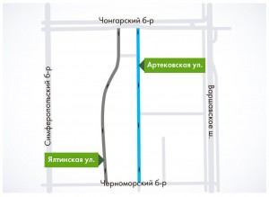Схема изменения движения на Артековской улице