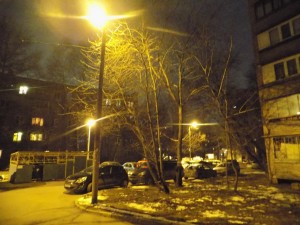Отремонтированное освещение в районе Нагорный