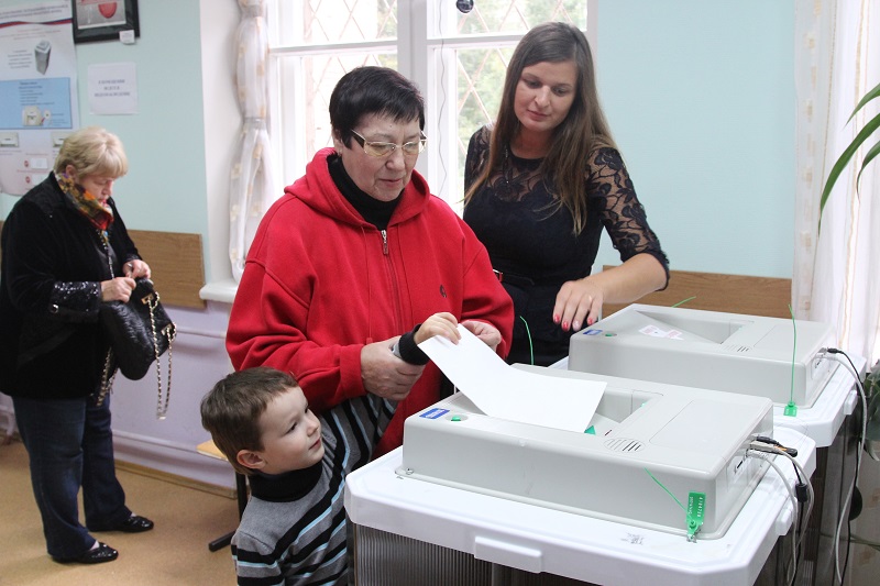 На одном из избирательных участков в Москве