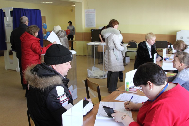 На избирательном участке в Нагорном районе