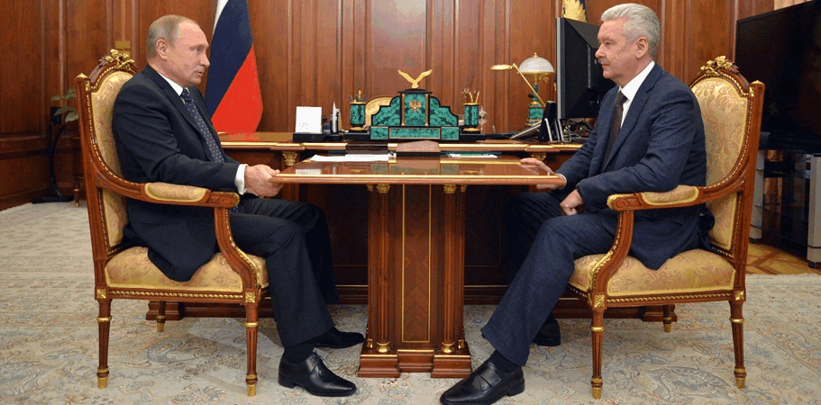 Встреча Президента России Владимира Путина и Мэра Москвы Сергея Собянина