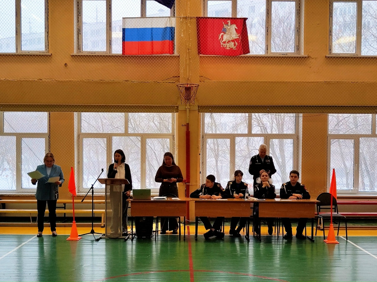 Смотр строя и песни среди учеников средних классов провели в школе №1450. Фото: страница школы №1450 «Олимп» в социальных сетях